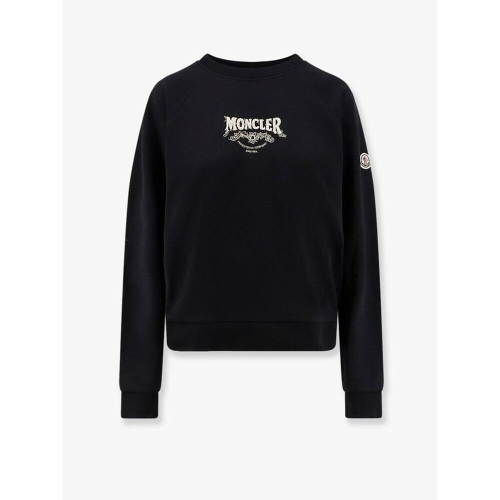 Moncler Women Cotton Sweatshirt With Front Logo